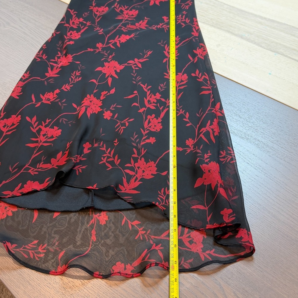 Alyn Paige Womens 7/8 Y2K‎ Black Fairy Floral Chiffon Dress Light weight - Picture 6 of 8